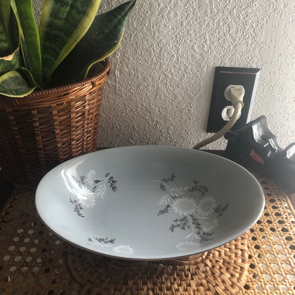 Vintage Floral Starlight Serving Bowl By Fine Syei China 3171 Made in Japan - Picture 4 of 14